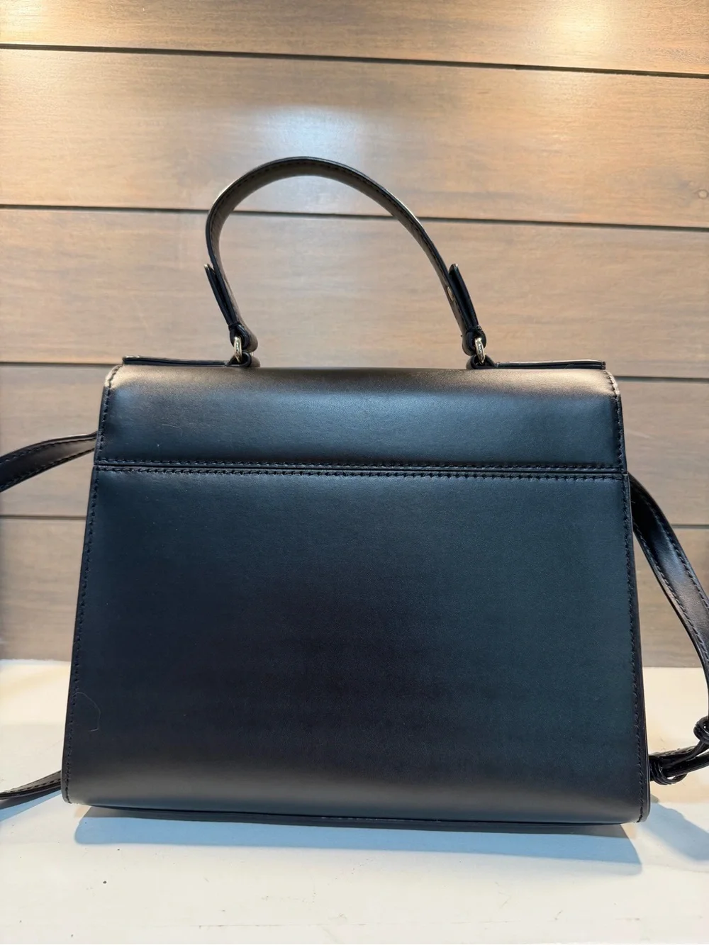 Kate Spade Womens Black Leather Satchel Crossbody Preppy Old Money Rich Mom